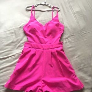 Hot pink romper